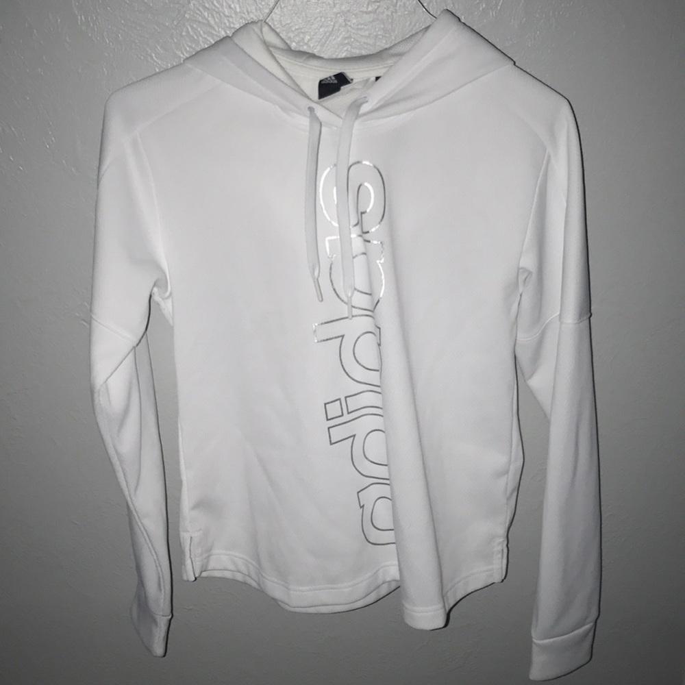 white adidas hoodie